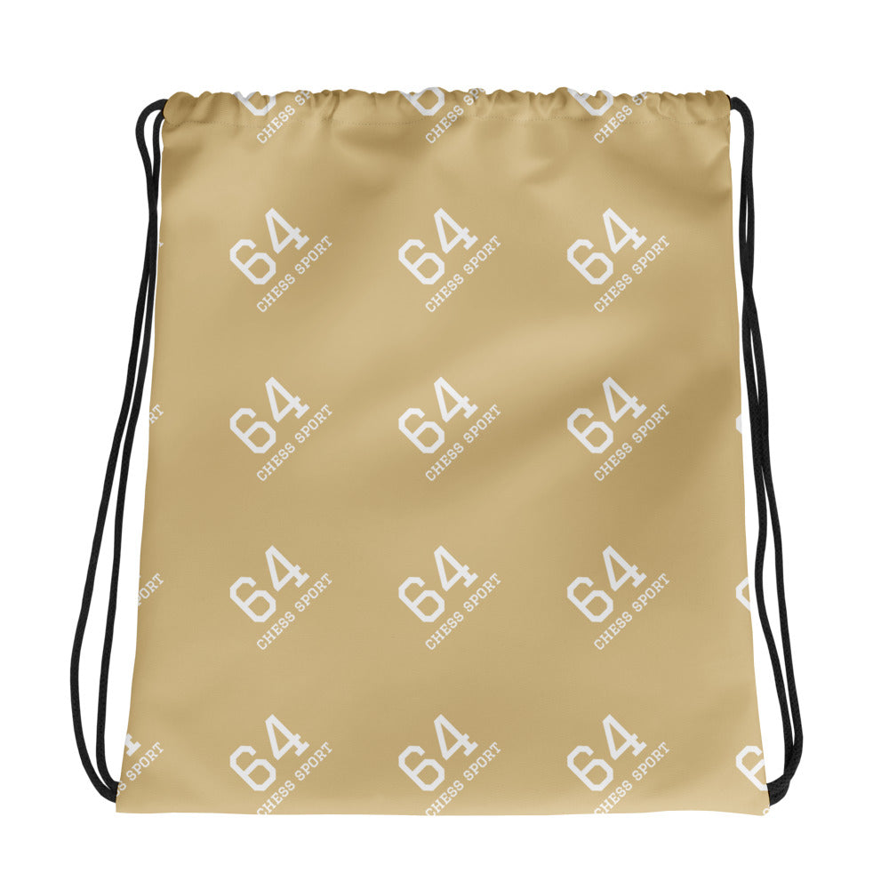 64 Chess Sport Drawstring Bag Sand