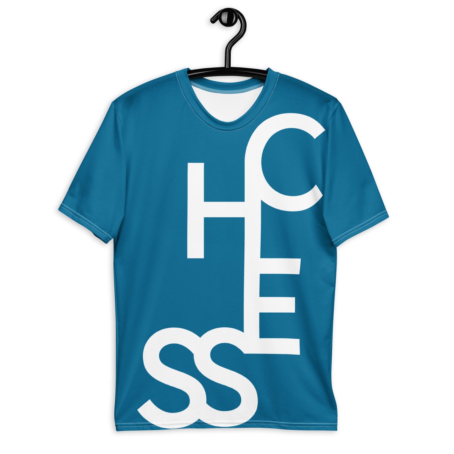 Chess Letters Men Tee Deep Blue