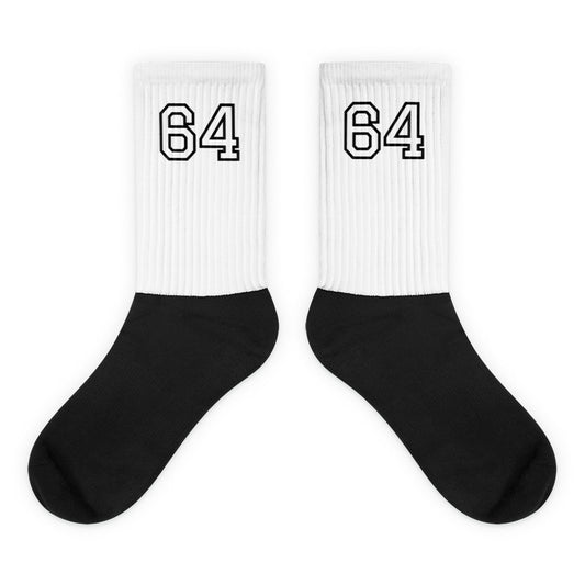 64 Black Foot Socks