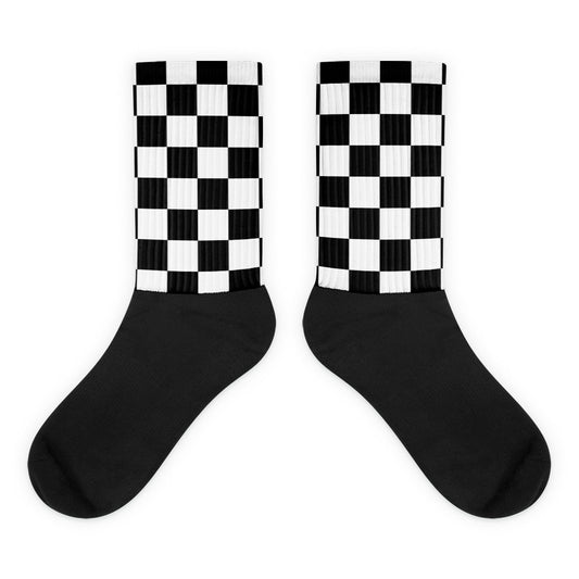 Checkered Black Foot Socks
