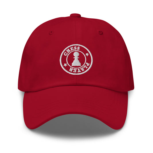 Chess Player Logo Classic Cap Dark Red
