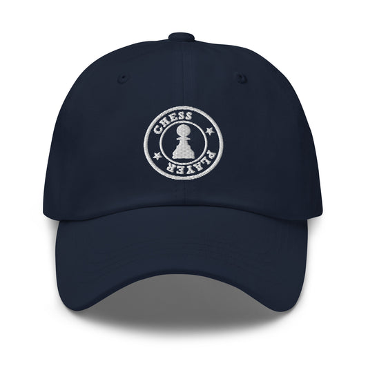Chess Player Logo Classic Cap Navy Blue