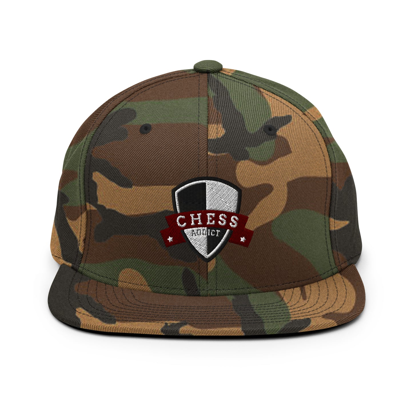 Chess Addict Snapback Cap Green Camo