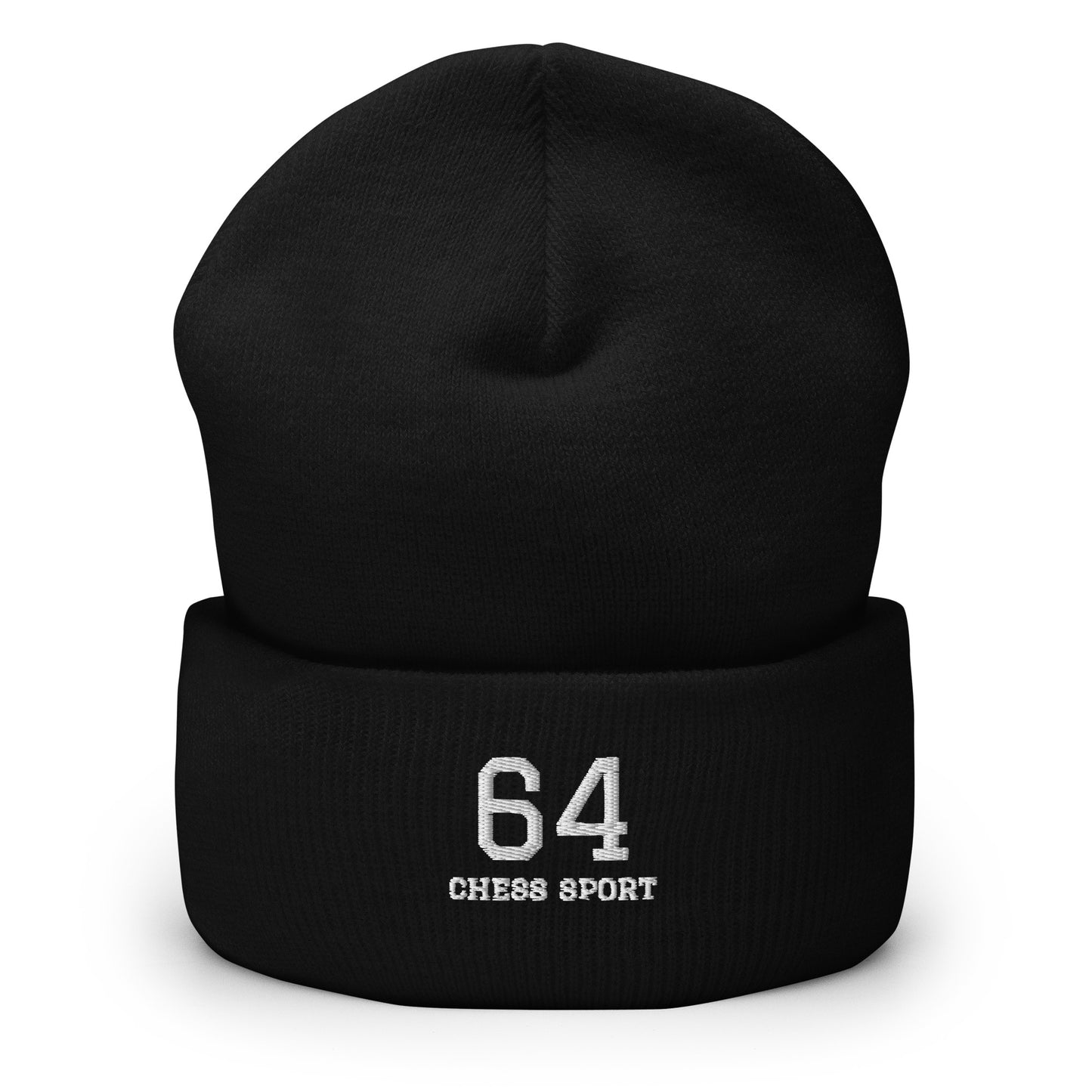 64 Chess Sport Cuffed Beanie Black