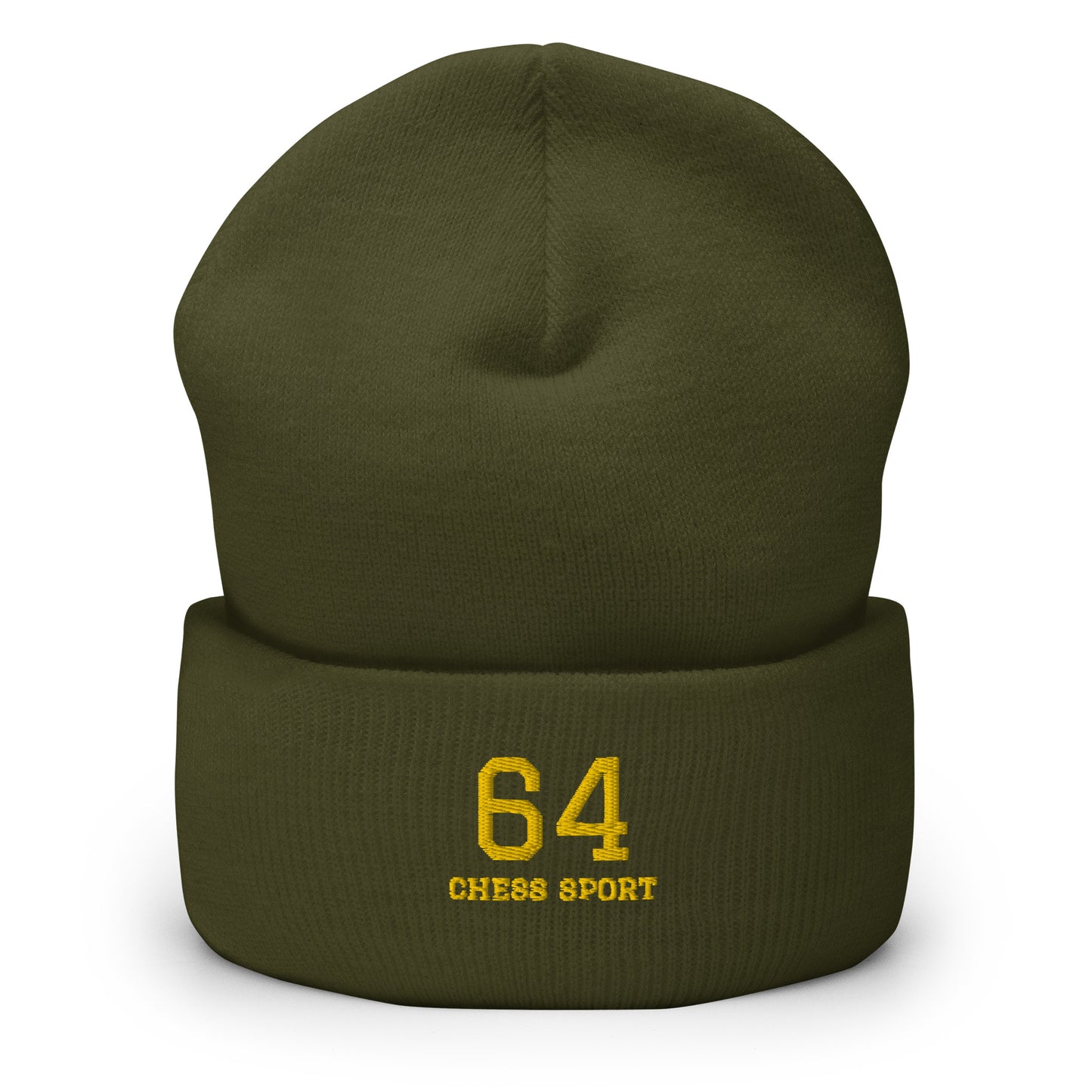 64 Chess Sport Cuffed Beanie Olive Green