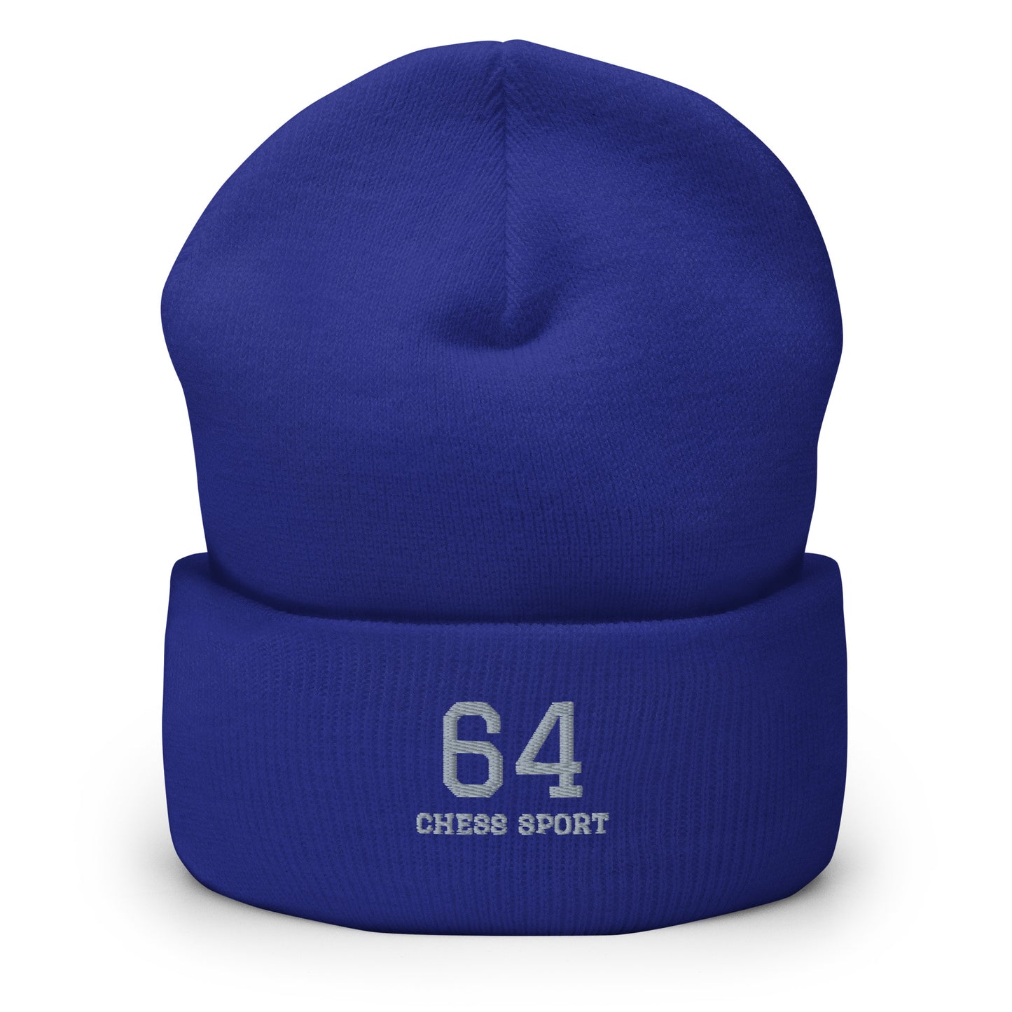 64 Chess Sport Cuffed Beanie Royal Blue