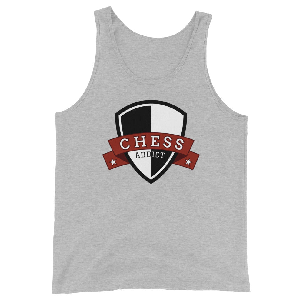 Chess Addict Staple Tank Light Grey