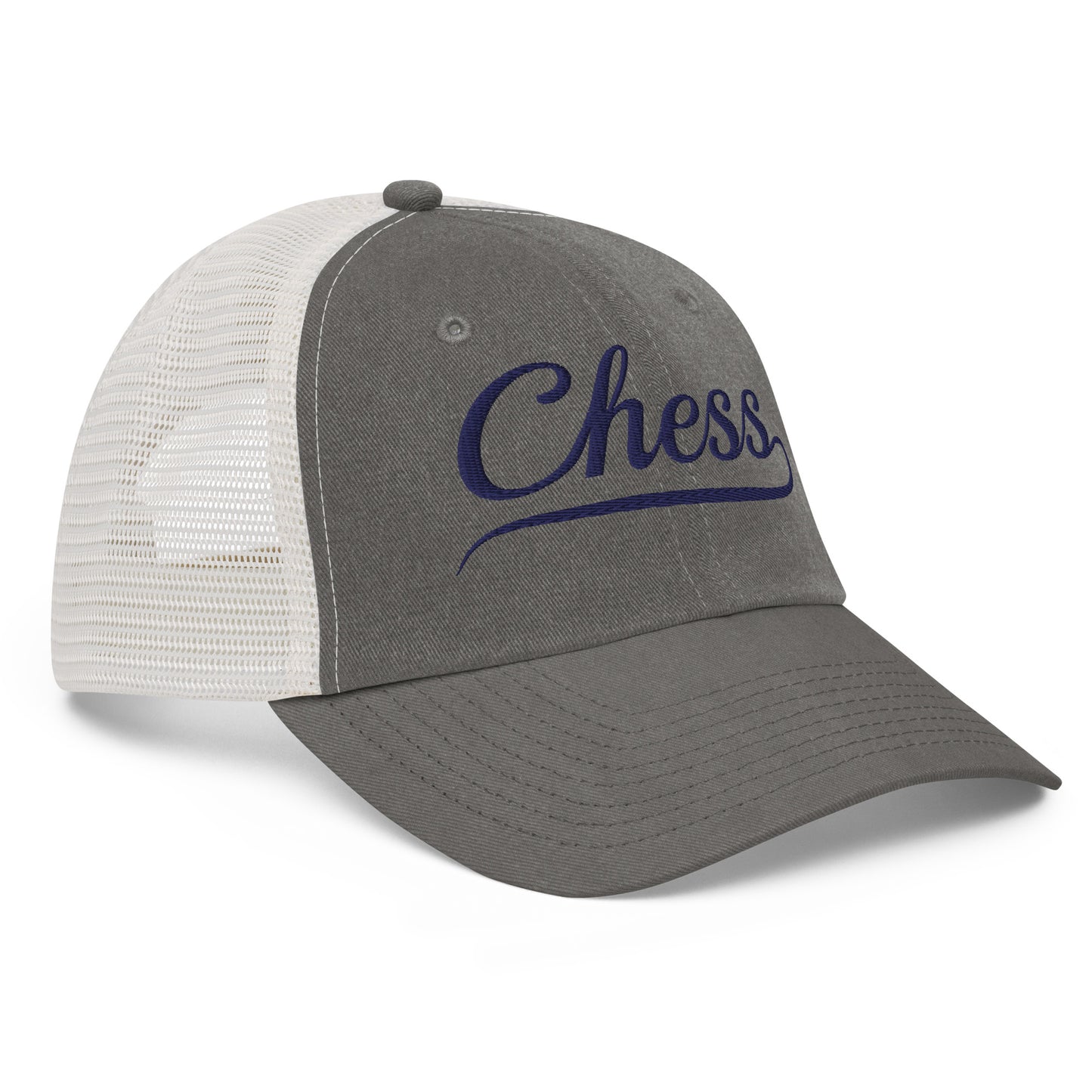 Chess Trucker Cap Grey