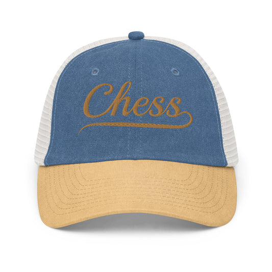 Chess Trucker Cap Royal Blue