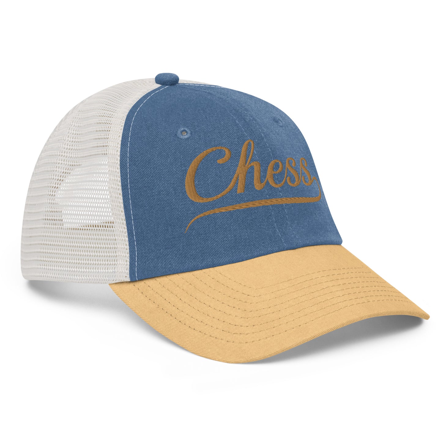 Chess Trucker Cap Royal Blue