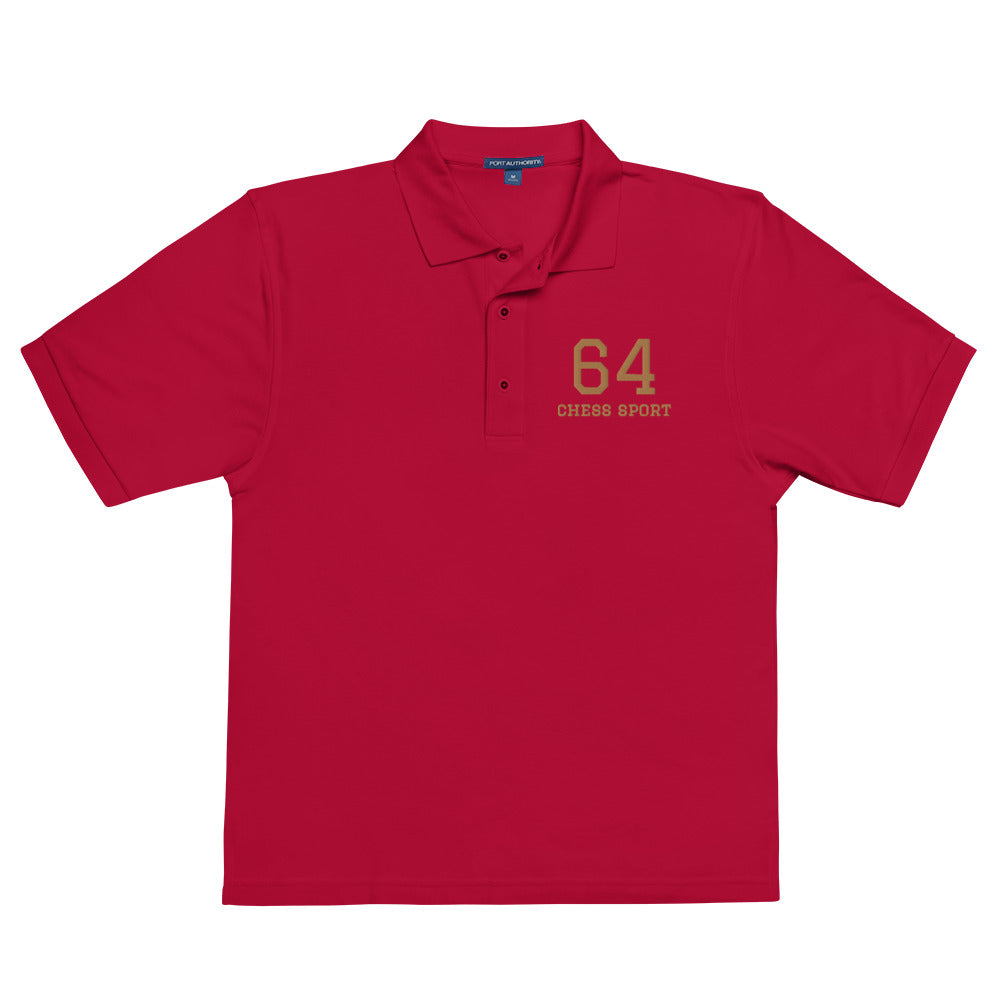 64 Chess Sport Loose Fit Polo Shirt Red