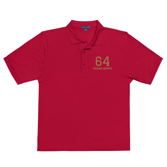 64 Chess Sport Loose Fit Polo Shirt Red