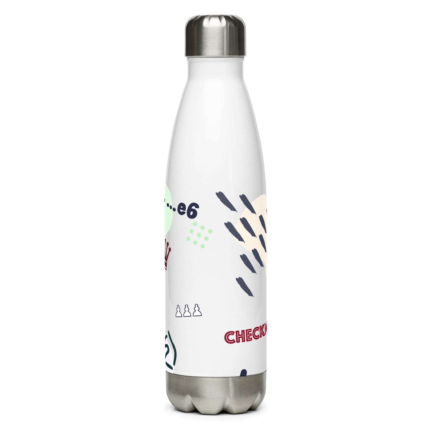 Chess Graphic Stainless Steel Bottle