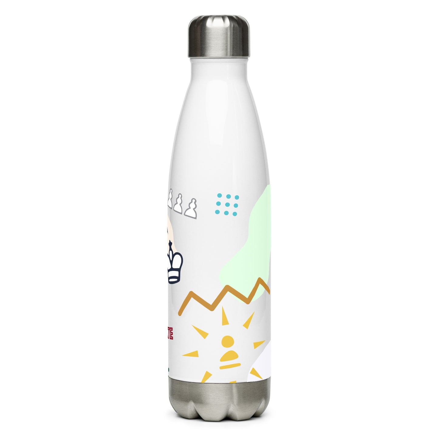 Chess Graphic Stainless Steel Bottle