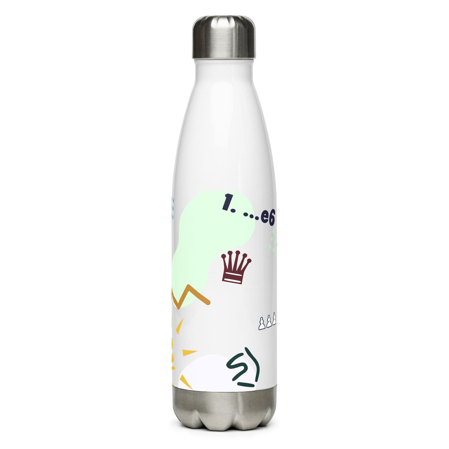 Chess Graphic Stainless Steel Bottle