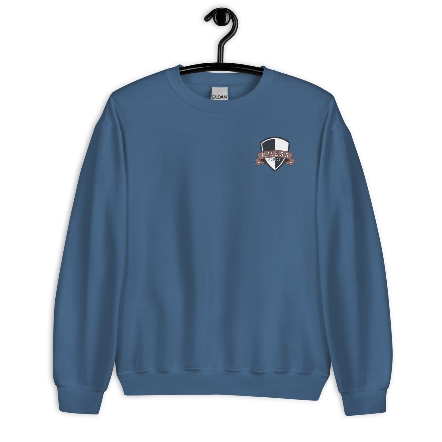 Chess Addict Crew Neck Sweatshirt Indigo Blue