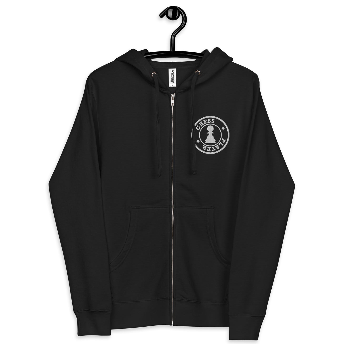 Chess Player Logo Zip Hoodie Black