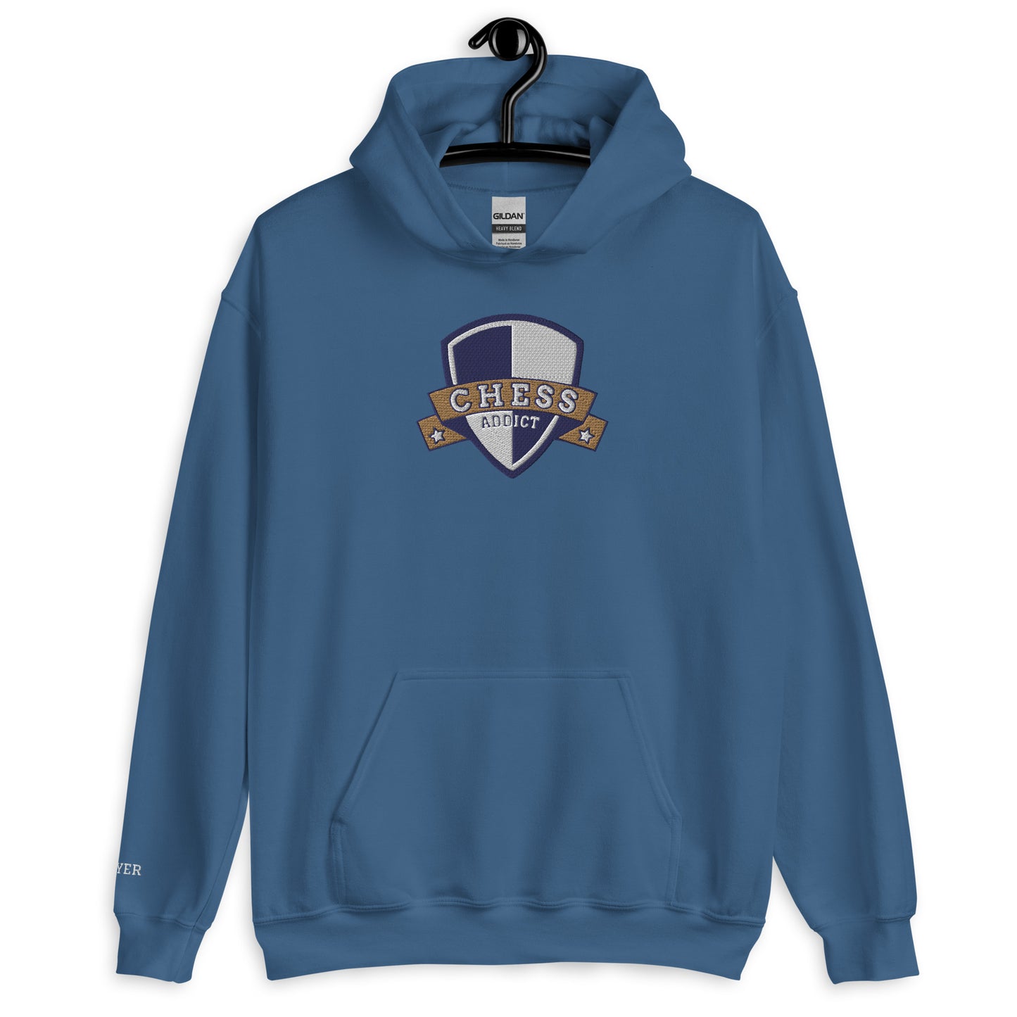 Chess Addict Heavy Hoodie Indigo Blue