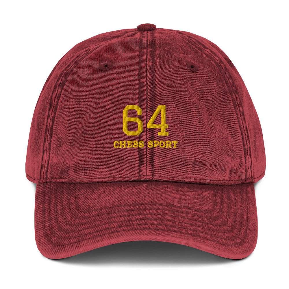 64 Chess Sport Vintage Cap Maroon