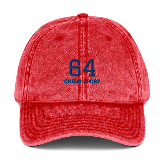 64 Chess Sport Vintage Cap Red